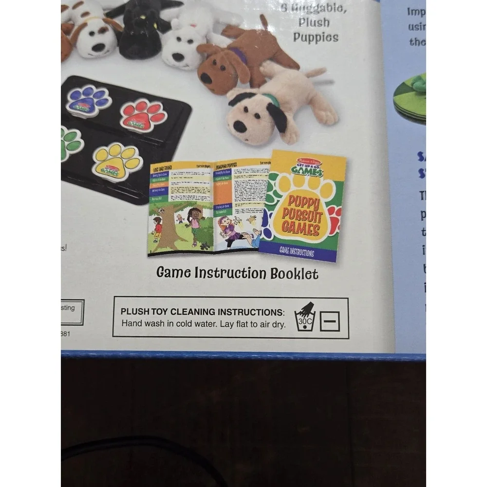 Melissa & Doug Puppy Pursuit Games 6 Plush Puppies Card Tray Children's Game